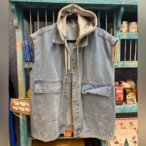 Denim Hooded Vest